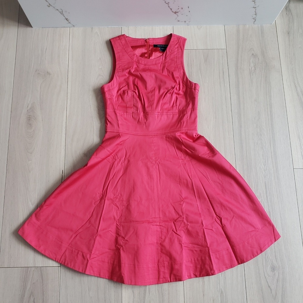 French Connection Dress Womens 2 Red A Line Sleeveless Cocktail Formal